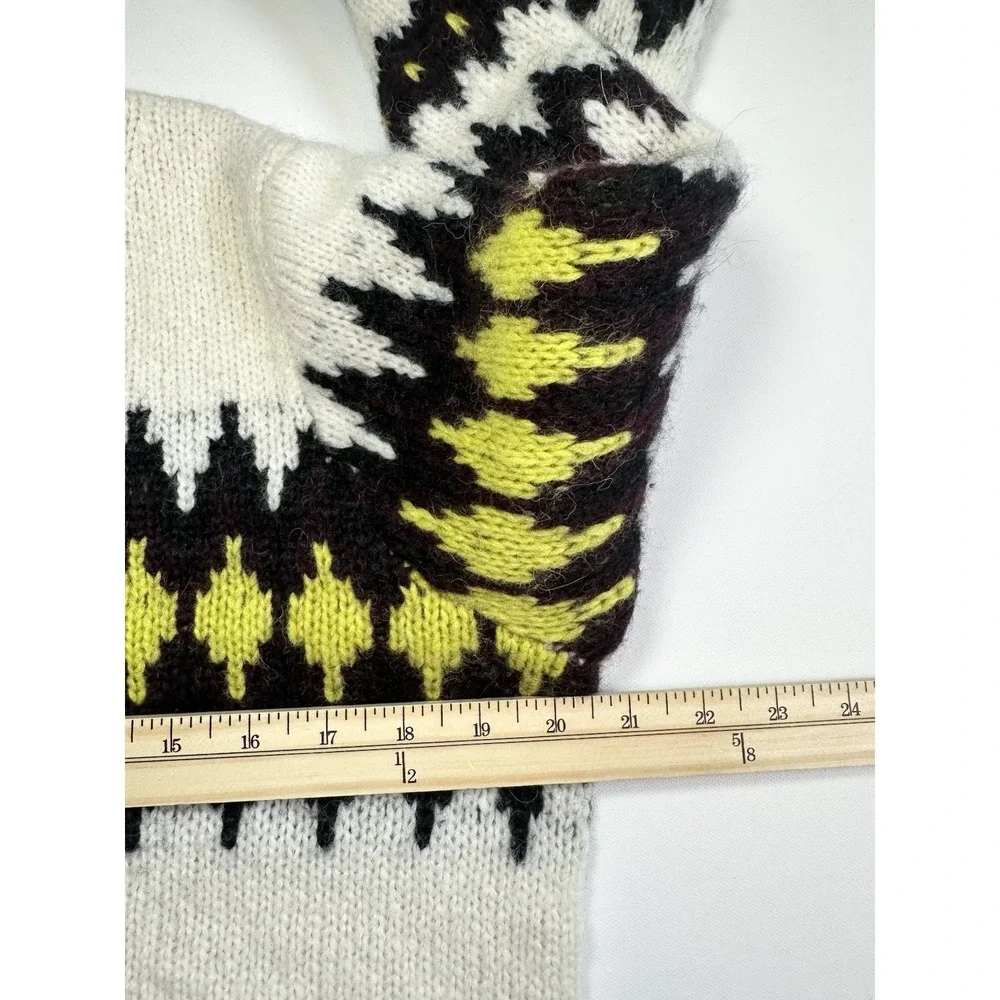 A.L.C. Women's SMALL Badgley‎ Alpaca Wool Blend Fair Isle Sweater Quiet Luxury
